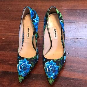 Authentic Miu Miu heels. Floral